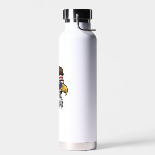 Patriotischer Adler-Mullet im Vintage-Stil Vektor  Trinkflasche