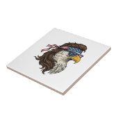 Patriotischer Adler-Mullet-Vintage-Stich-Vektor-De Fliese (Seite)