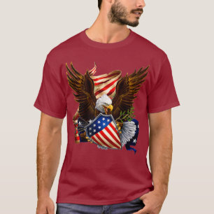 Patriotischer Adler Schild Pfeile amerikanisch Te T-Shirt