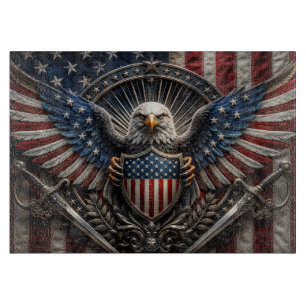 Patriotischer Adler Schneidebrett