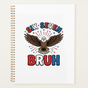 Patriotischer Adler Sechs Sieben Bruh Vektordesign Planer