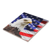 Patriotischer Adler und amerikanische Flagge Fliese (Seite)