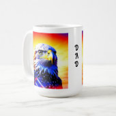 Patriotischer Adler und amerikanische Flagge Perso Kaffeetasse (Vorderseite Links)