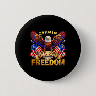 Patriotischer Adler und Flagge 250 Jahre 1776-2026 Button