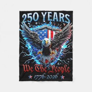 Patriotischer Adler und Flagge 250 Jahre 1776-2026 Fleecedecke