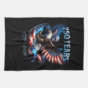 Patriotischer Adler und Flagge 250 Jahre 1776-2026 Geschirrtuch