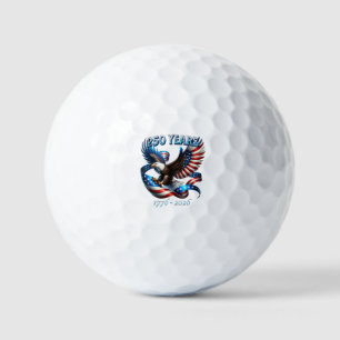Patriotischer Adler und Flagge 250 Jahre 1776-2026 Golfball