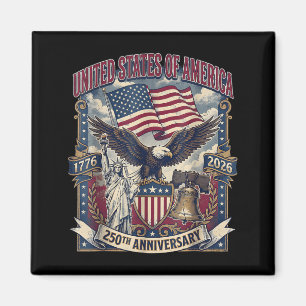 Patriotischer Adler und Flagge 250 Jahre 1776-2026 Magnet