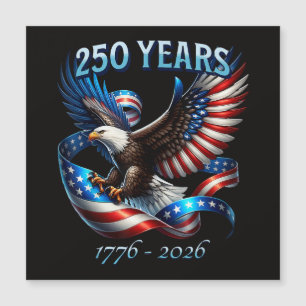 Patriotischer Adler und Flagge 250 Jahre 1776-2026 Magnetkarte