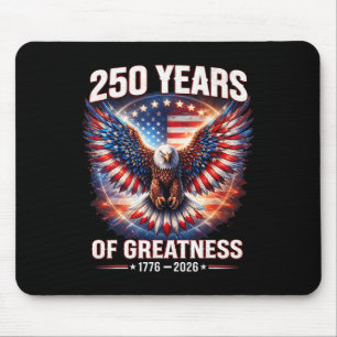 Patriotischer Adler Und Flagge 250 Jahre 1776-2026 Mousepad