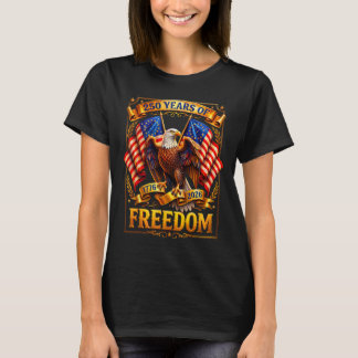 Patriotischer Adler und Flagge 250 Jahre 1776-2026 T-Shirt