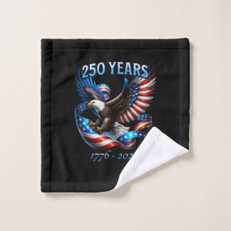 Patriotischer Adler und Flagge 250 Jahre 1776-2026 Waschlappen