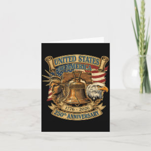 Patriotischer Adler und Flagge 250 Jahre Amerikani Karte