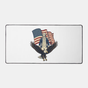 Patriotischer Adler und kolonialer General Vintage Schreibtischunterlage