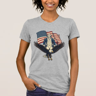 Patriotischer Adler und kolonialer General Vintage T-Shirt
