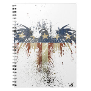 Patriotischer Adler, US/USA, SAD-Flagge Notizblock