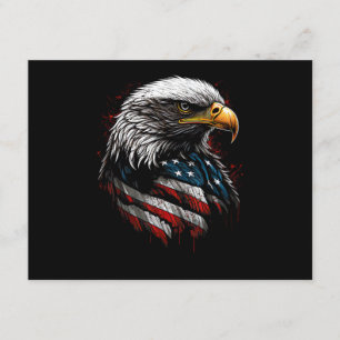 Patriotischer Adler USA Amerikanische Flagge 4. Ju Begleitkarte