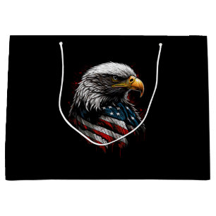 Patriotischer Adler USA Amerikanische Flagge 4. Ju Große Geschenktüte