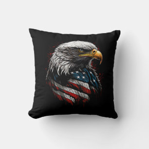 Patriotischer Adler USA Amerikanische Flagge 4. Ju Kissen