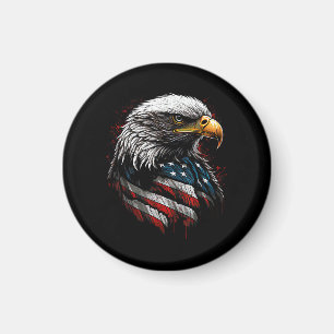 Patriotischer Adler USA Amerikanische Flagge 4. Ju Magnet