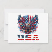 Patriotischer Adler USA-Flagge (Rückseite)