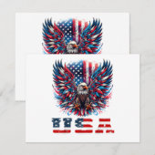 Patriotischer Adler USA-Flagge (Vorne/Hinten)