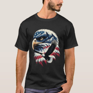 Patriotischer Adler USA-Flagge 4. Juli Mann Frau K T-Shirt