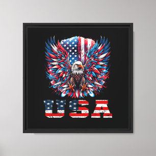 Patriotischer Adler USA-Flagge Leinwanddruck