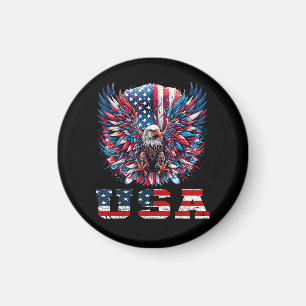Patriotischer Adler USA-Flagge Magnet