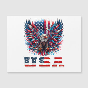 Patriotischer Adler USA-Flagge Magnetkarte