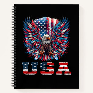 Patriotischer Adler USA-Flagge Notizblock