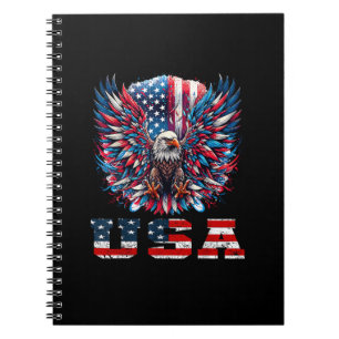 Patriotischer Adler USA-Flagge Notizblock