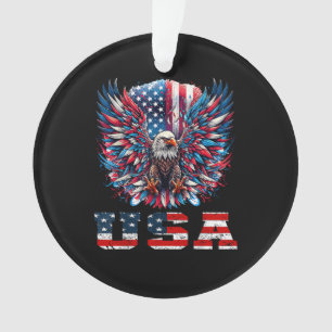Patriotischer Adler USA-Flagge Ornament