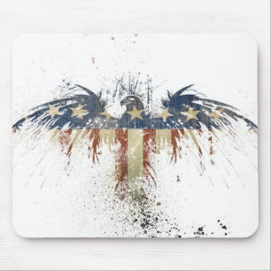 Patriotischer Adler, USA/USA, SAD-Flagge Mousepad