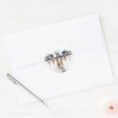 Patriotischer Adler, USA/USA, SAD-Flagge Runder Aufkleber (Umschlag)