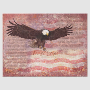 Patriotischer Adler Wir, das Volk Decoupage Seidenpapier