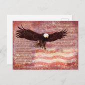 Patriotischer Adler Wir Menschen entmutigen Postkarte (Vorne/Hinten)