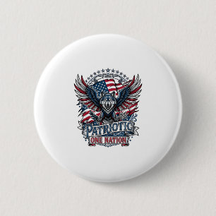 Patriotischer Adler Wolf Hybrid Tier Hybrid Patrio Button