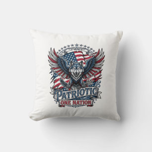 Patriotischer Adler Wolf Hybrid Tier Hybrid Patrio Kissen