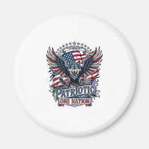 Patriotischer Adler Wolf Hybrid Tier Hybrid Patrio Magnet