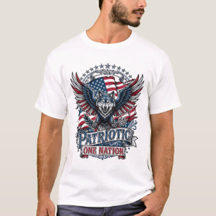 Patriotischer Adler Wolf Hybrid Tier-Hybrid Patrio T-Shirt