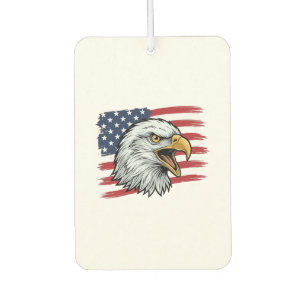 Patriotischer Adlerflagge Vintage-Vektordesign_1 Autolufterfrischer