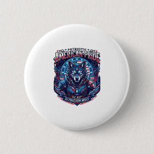 Patriotischer Ai Freiheit Wolf Cyberpunk Zukunft F Button