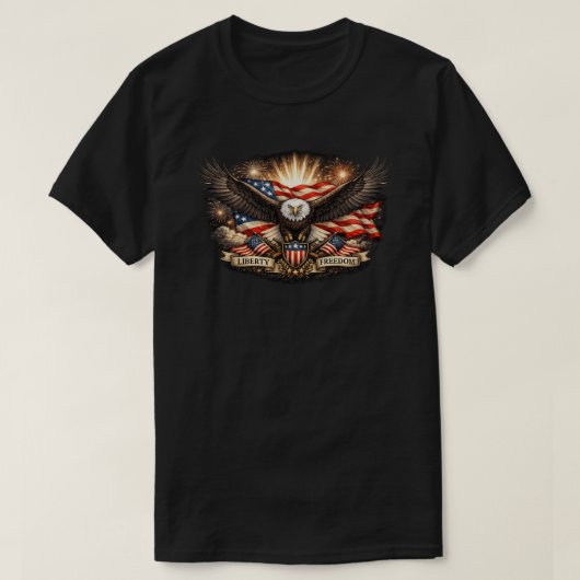 Patriotischer Amerikaner (8a) T-Shirt (Design vorne)