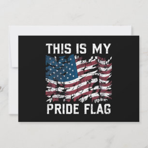 Patriotischer Amerikaner Dies ist meine Pride-Flag Einladung