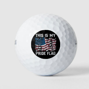 Patriotischer Amerikaner Dies ist meine Pride-Flag Golfball