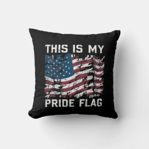 Patriotischer Amerikaner Dies ist meine Pride-Flag Kissen