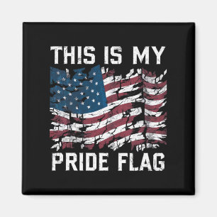 Patriotischer Amerikaner Dies ist meine Pride-Flag Magnet