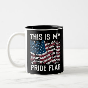 Patriotischer Amerikaner Dies ist meine Pride-Flag Zweifarbige Tasse