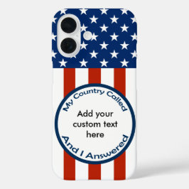 [Patriotischer Amerikaner] Militärveteran Mein Lan iPhone 16 Hülle